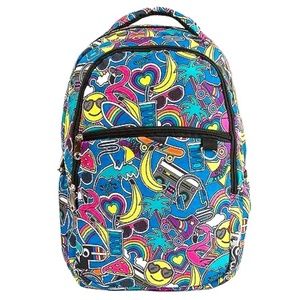 Yoobi 18" Classic Backpack & Laptop Sleeve - 80s Totally Rad Repeat Design.NEW!
